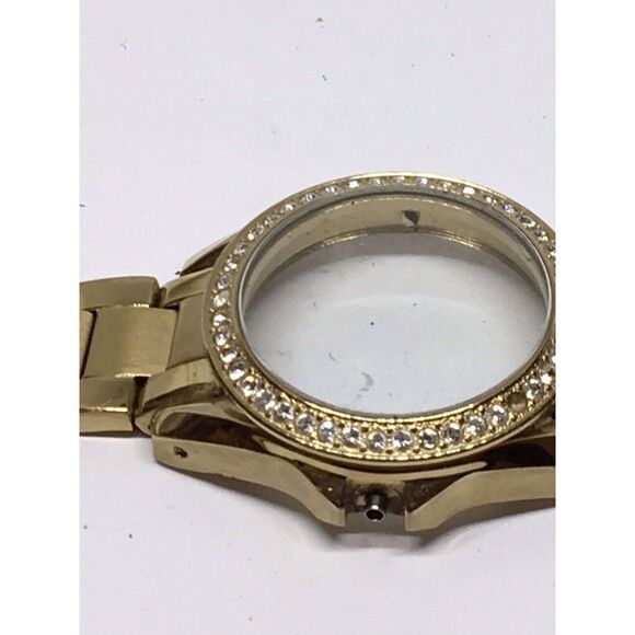 Authentic Fossil Watch Parts Links Case Band 18mm Stainless Steel Gold A677 - Picture 6 of 10